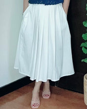 Load image into Gallery viewer, *Beatriz Skirt Premium Linen White  0003