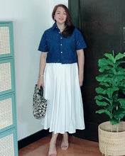 Load image into Gallery viewer, *Beatriz Skirt Premium Linen White  0003