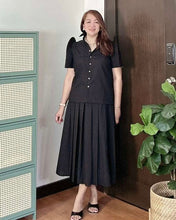 Load image into Gallery viewer, *Beatriz Skirt Premium Linen Black  0001