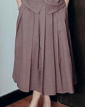 Load image into Gallery viewer, *Beatriz Brown  Premium Linen Skirt 0004