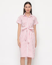 Load image into Gallery viewer, Sale! Eunice Striped Red Dress 0018