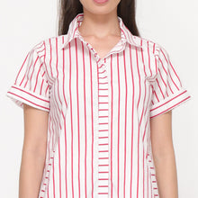 Load image into Gallery viewer, Sale! Eunice Striped Red Dress 0018