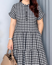 Load image into Gallery viewer, Lily Cotton Seersucker Gingham Dress 0003