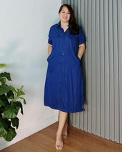 Load image into Gallery viewer, *Elena Plain Soft Denim Dress 0096