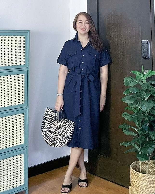 *Elena Premium Cotton Acid Linen Dress 0088
