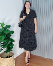 Load image into Gallery viewer, Mara Polka Overlap Dress 0001