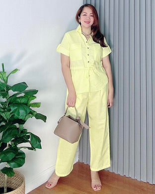 *Ingrid Premium Linen Yellow Coordinates 0010