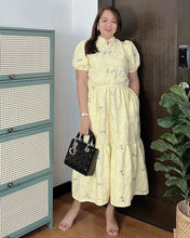 Load image into Gallery viewer, Bianca Yellow Eyelet  Midi Dress 0203