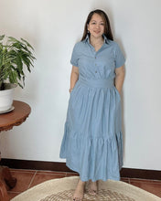 Load image into Gallery viewer, Lysa Premium Linen Maxi Pastel Blue Dress 0002