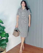 Load image into Gallery viewer, *Denise Striped Black Dress 0102