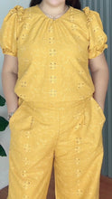 Load image into Gallery viewer, Chelsea Eyelet Mustard Coordinates 0019