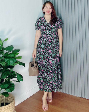 *Ariana Printed Maxi Dress 0100
