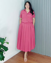 Load image into Gallery viewer, Trisha Plain Soft Linen Top and Skirt Coordinates 0031