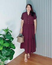 Load image into Gallery viewer, *Anika Maxi Plain Mahogany Dress 0004