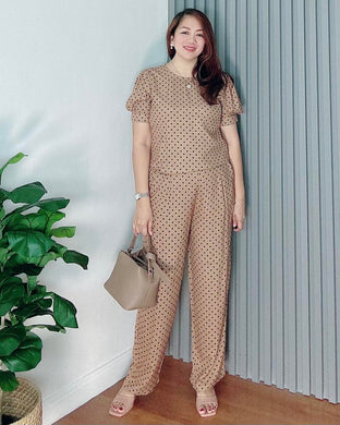 *Kendra Polka Brown Coordinates 0164