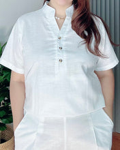 Load image into Gallery viewer, *Justine White Premium Linen Coordinates 0016