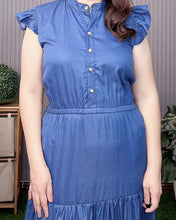 Load image into Gallery viewer, Rosie Plain Soft Denim  Dress 0044