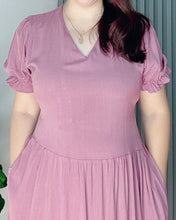 Load image into Gallery viewer, Ariana Plain Mauve Soft Linen 0139