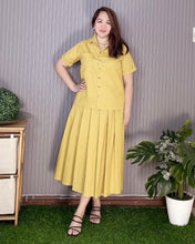 Load image into Gallery viewer, Trisha Premium Linen Mustard Top and Skirt Coordinates 0009