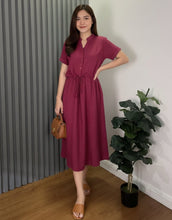 Load image into Gallery viewer, *Donna Plain Drawstring Dress 0396