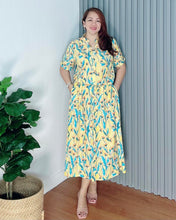 Load image into Gallery viewer, *Donna Printed Drawstring Dress 0372