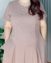 Load image into Gallery viewer, Belle Plain Cotton Linen Dress 0006