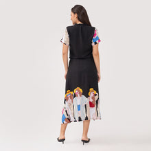 Load image into Gallery viewer, Sale! Donna Senefa Printed Black Dress 0321