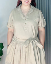 Load image into Gallery viewer, *Ara Premium Linen Dress Mocha brown 0009