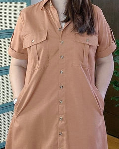 *Elena Premium Cotton Acid Linen Dress 0087