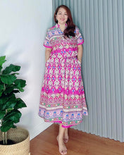 Load image into Gallery viewer, *Donna Printed Drawstring Dress 0364