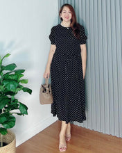 Load image into Gallery viewer, *Alexa Polka Black Dress 0076