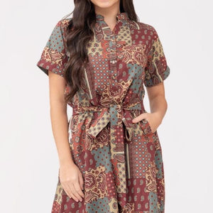 Katie Printed Dress 0046