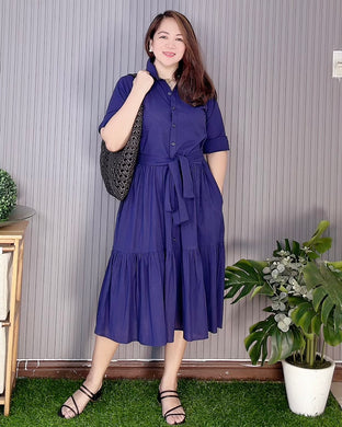 Lucy Plain Navy Blue 0006