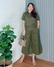 Load image into Gallery viewer, *Monique Premium Linen Army Green Coordinates 0013