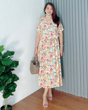 Load image into Gallery viewer, *Dahna Drawstring Printed Dress 0357