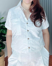 Load image into Gallery viewer, *Monique Eyelet White Coordinates 0002
