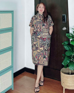 *Cherry Printed Dress 0027