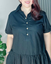 Load image into Gallery viewer, *Ara Premium Linen Black Dress 0010