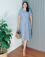 Load image into Gallery viewer, Belle Premium Linen Pastel blue Dress 0019