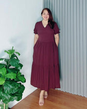 Load image into Gallery viewer, Ariana Plain Mahogany Soft Linen 0140