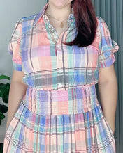 Load image into Gallery viewer, *Diana Maxi Checkered Dress 0123