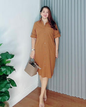 Load image into Gallery viewer, *Lara Plain Cotton Linen Dress 0078
