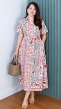 Load image into Gallery viewer, Frida Border-Print Premium Cotton Dress 0001