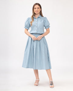 Elise Premium Linen  Top and Skirt Coordinates 0003