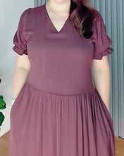 Load image into Gallery viewer, Ariana Plain Mahogany Soft Linen 0140