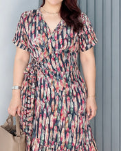 Load image into Gallery viewer, Sale! Mara Printed Overlap Dress 0032