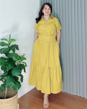 Load image into Gallery viewer, *Lysa Maxi Premium Linen Mustard Dress 0069