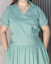 Load image into Gallery viewer, *Sam Maxi Plain Cotton Linen Dress 0020