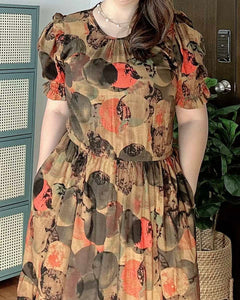 *Martha Maxi Printed Dress 0043