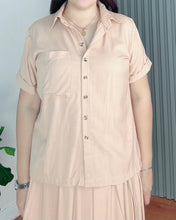 Load image into Gallery viewer, Trisha Plain Soft Linen Top and Skirt Coordinates 0034